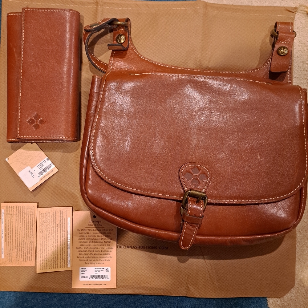 Patricia nash London saddlebag and matching wallet